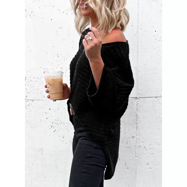Dokotoo Women's Casual 3/4 Sleeve Loose Tunic Tops Lightweight Knit Fall Pulover Sweater Blouses