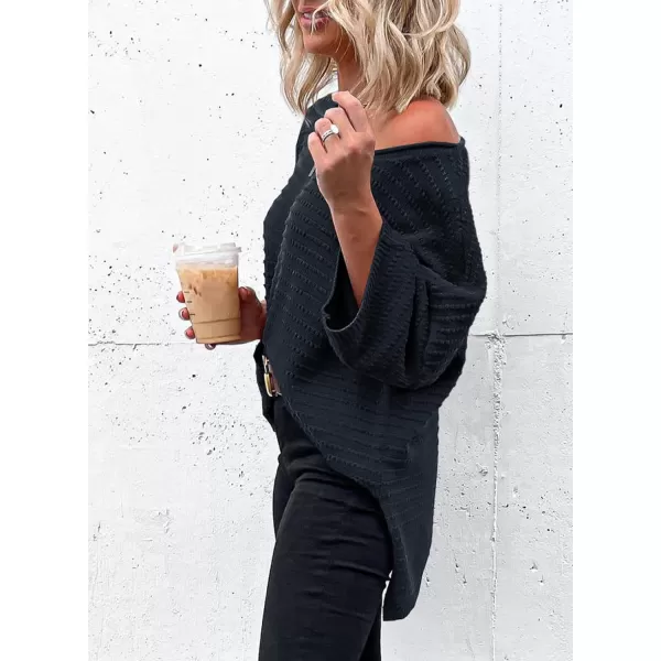 Dokotoo Women's Casual 3/4 Sleeve Loose Tunic Tops Lightweight Knit Fall Pulover Sweater Blouses