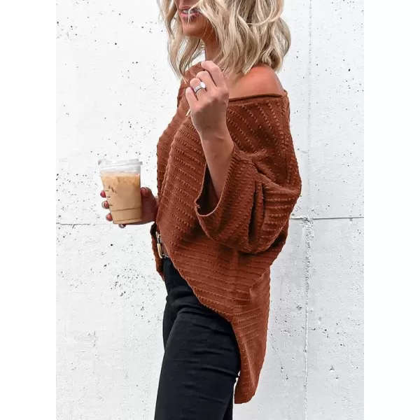 Dokotoo Women's Casual 3/4 Sleeve Loose Tunic Tops Lightweight Knit Fall Pulover Sweater Blouses