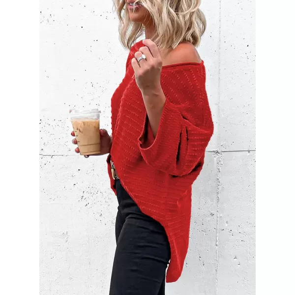Dokotoo Women's Casual 3/4 Sleeve Loose Tunic Tops Lightweight Knit Fall Pulover Sweater Blouses