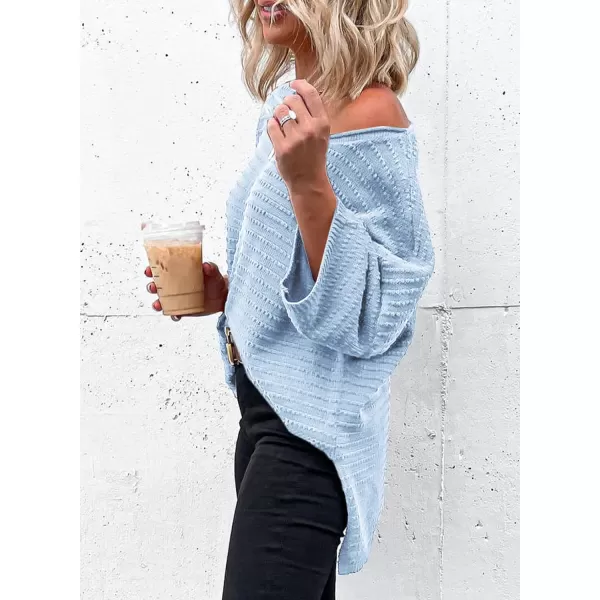 Dokotoo Women's Casual 3/4 Sleeve Loose Tunic Tops Lightweight Knit Fall Pulover Sweater Blouses