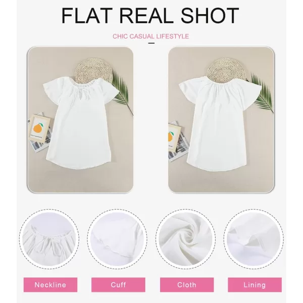 Dokotoo Women's Casual Boho Floral Printed V Neck Tops Drawstring Short Long Sleeve T Shirt Blouses