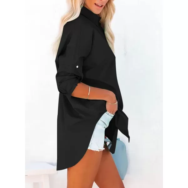 Dokotoo Womens Casual Button Down Shirts Long Sleeve Oversized Tunic Blouses Tops