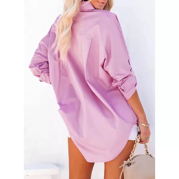 Dokotoo Womens Casual Button Down Shirts Long Sleeve Oversized Tunic Blouses Tops