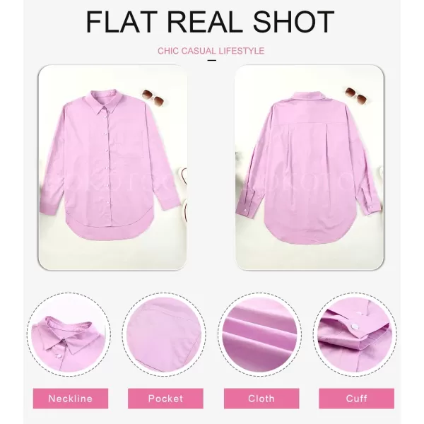 Dokotoo Womens Casual Button Down Shirts Long Sleeve Oversized Tunic Blouses Tops