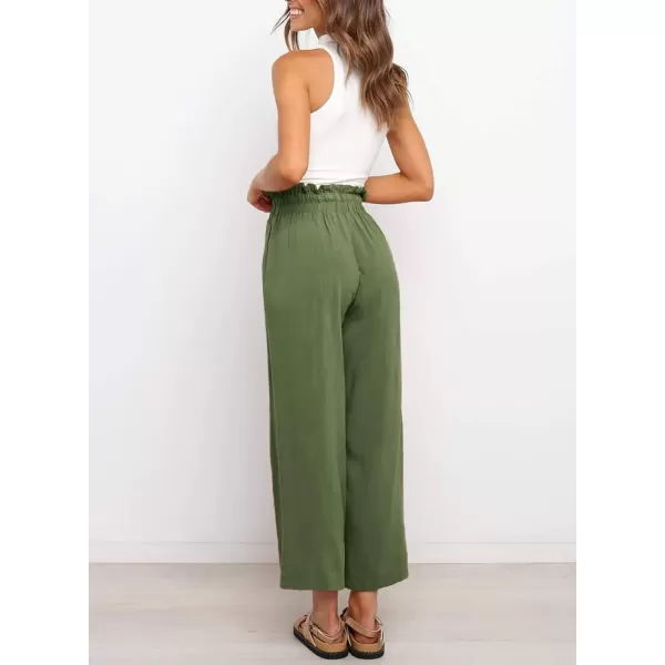Dokotoo Womens Casual Elastic Waist Solid Comfy Jogging Jogger Pants with Pockets
