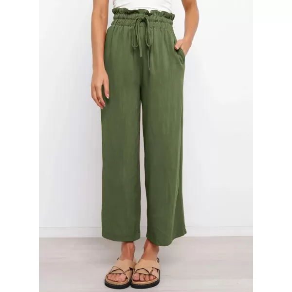 Dokotoo Womens Casual Elastic Waist Solid Comfy Jogging Jogger Pants with Pockets