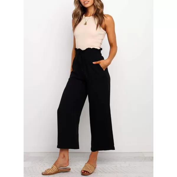 Dokotoo Womens Casual Elastic Waist Solid Comfy Jogging Jogger Pants with Pockets