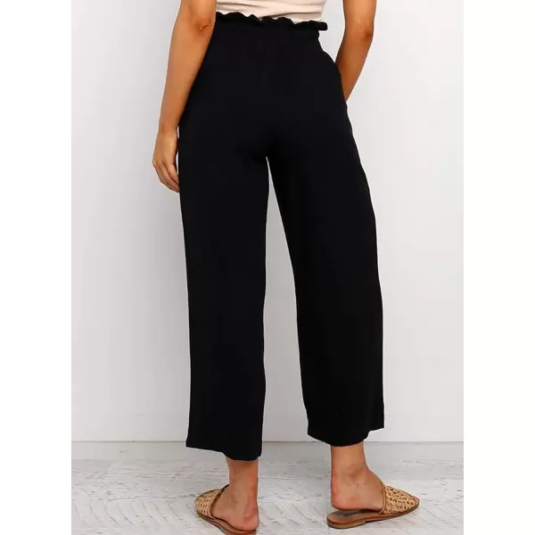 Dokotoo Womens Casual Elastic Waist Solid Comfy Jogging Jogger Pants with Pockets