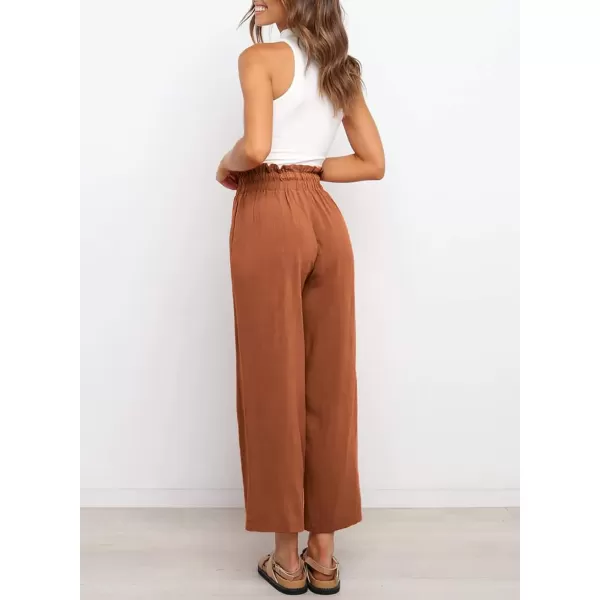 Dokotoo Womens Casual Elastic Waist Solid Comfy Jogging Jogger Pants with Pockets