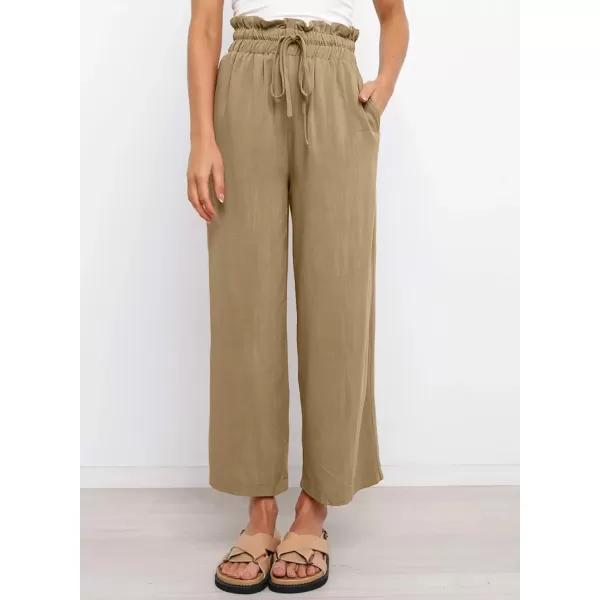 Dokotoo Womens Casual Elastic Waist Solid Comfy Jogging Jogger Pants with Pockets
