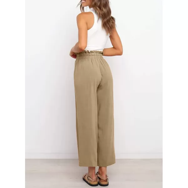 Dokotoo Womens Casual Elastic Waist Solid Comfy Jogging Jogger Pants with Pockets