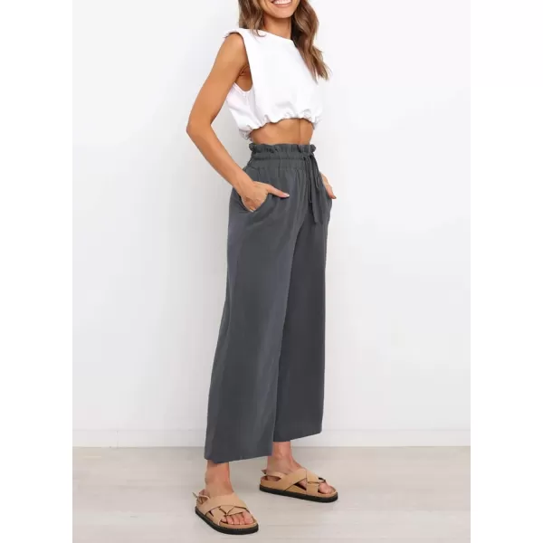 Dokotoo Womens Casual Elastic Waist Solid Comfy Jogging Jogger Pants with Pockets