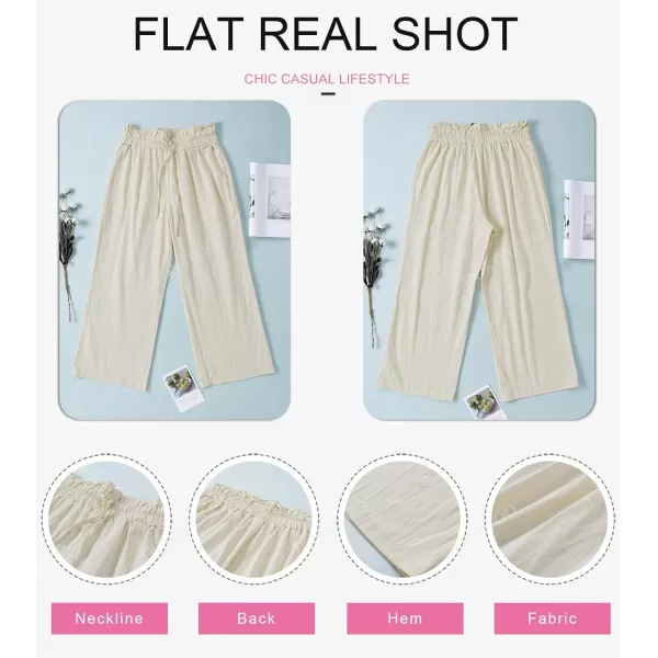 Dokotoo Womens Casual Elastic Waist Solid Comfy Jogging Jogger Pants with Pockets