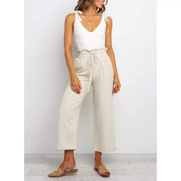 Dokotoo Womens Casual Elastic Waist Solid Comfy Jogging Jogger Pants with Pockets