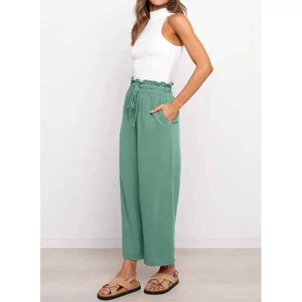 Dokotoo Womens Casual Elastic Waist Solid Comfy Jogging Jogger Pants with Pockets