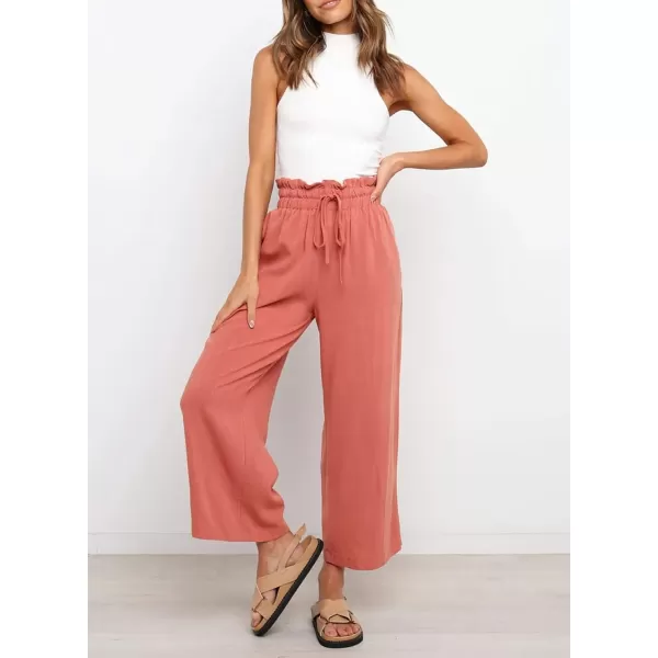 Dokotoo Womens Casual Elastic Waist Solid Comfy Jogging Jogger Pants with Pockets
