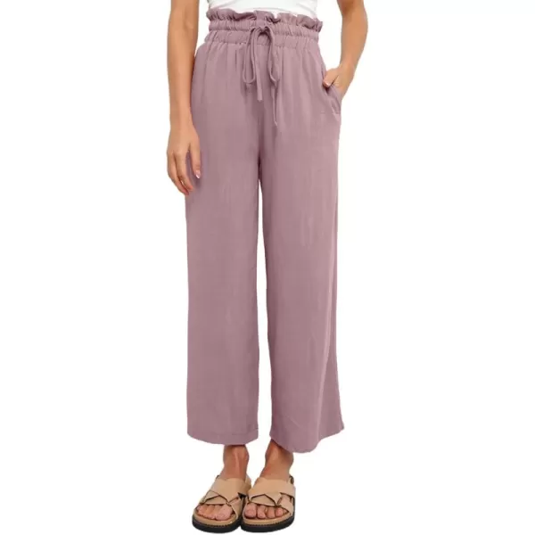 Dokotoo Womens Casual Elastic Waist Solid Comfy Jogging Jogger Pants with Pockets