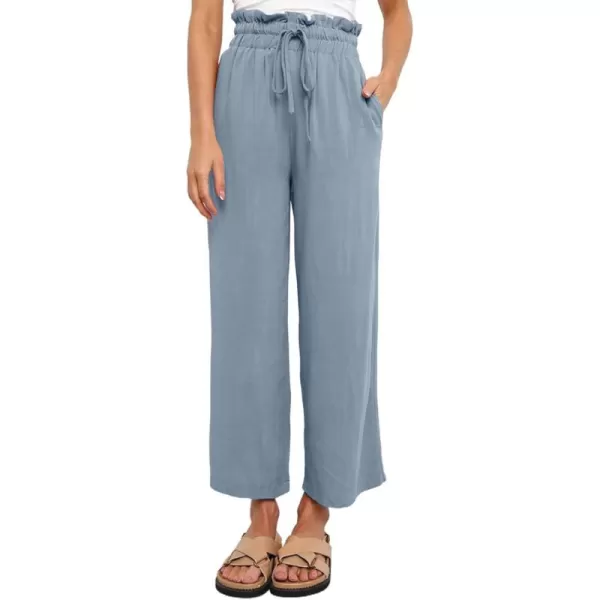 Dokotoo Womens Casual Elastic Waist Solid Comfy Jogging Jogger Pants with Pockets