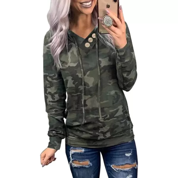 Dokotoo Women's Casual Long Sleeve Hoodies Sweatshirts Drawstring Pullover Tunic Tops With Pockets