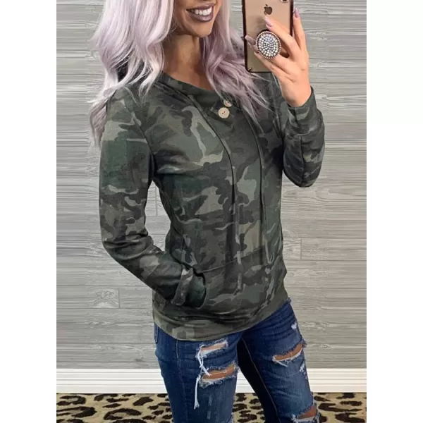 Dokotoo Women's Casual Long Sleeve Hoodies Sweatshirts Drawstring Pullover Tunic Tops With Pockets