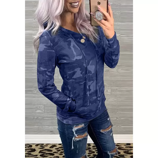 Dokotoo Women's Casual Long Sleeve Hoodies Sweatshirts Drawstring Pullover Tunic Tops With Pockets