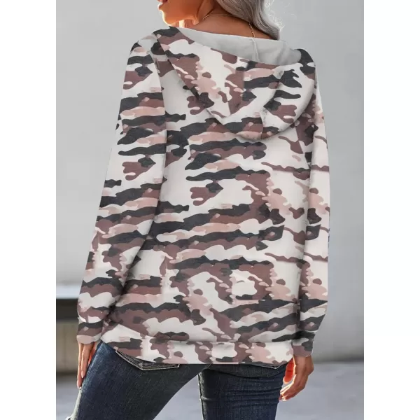 Dokotoo Women's Casual Long Sleeve Hoodies Sweatshirts Drawstring Pullover Tunic Tops With Pockets