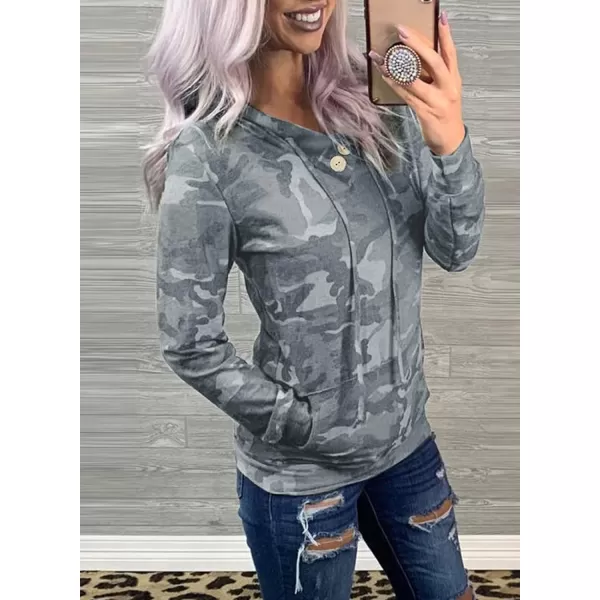Dokotoo Women's Casual Long Sleeve Hoodies Sweatshirts Drawstring Pullover Tunic Tops With Pockets