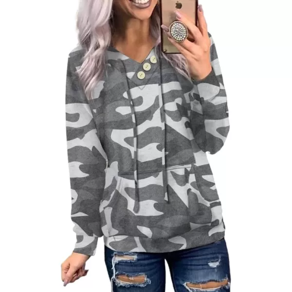 Dokotoo Women's Casual Long Sleeve Hoodies Sweatshirts Drawstring Pullover Tunic Tops With Pockets