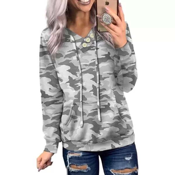 Dokotoo Women's Casual Long Sleeve Hoodies Sweatshirts Drawstring Pullover Tunic Tops With Pockets