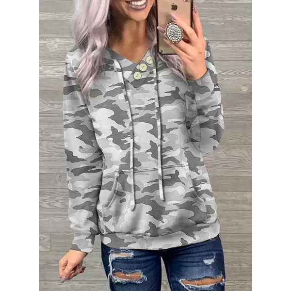 Dokotoo Women's Casual Long Sleeve Hoodies Sweatshirts Drawstring Pullover Tunic Tops With Pockets