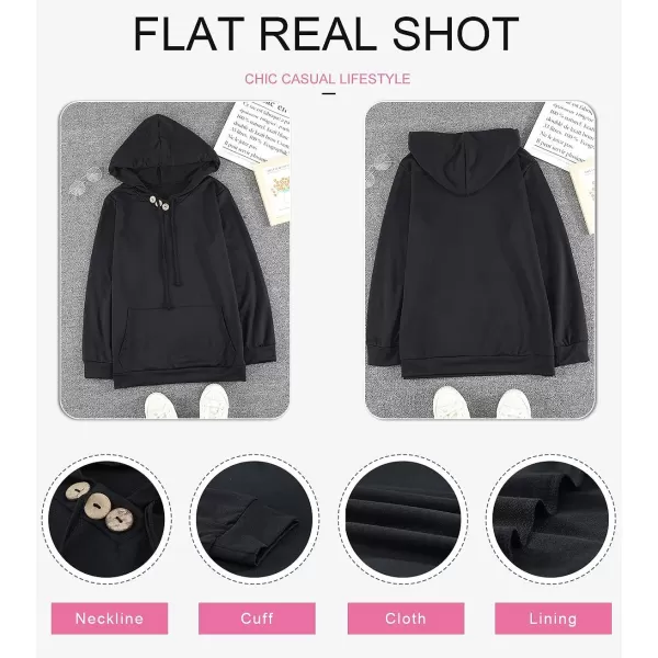 Dokotoo Women's Casual Long Sleeve Hoodies Sweatshirts Drawstring Pullover Tunic Tops With Pockets