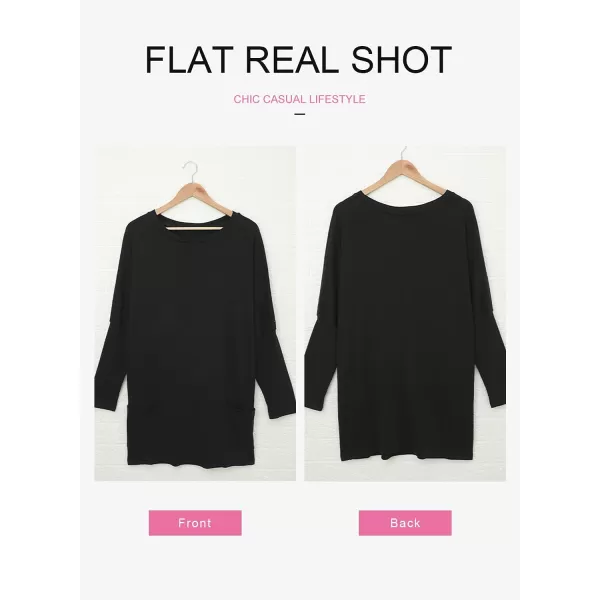 Dokotoo Womens Casual Long Sleeve Shirts Lightweight Sweatshirts Fashion Tunic Tops with Pockets