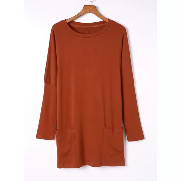 Dokotoo Womens Casual Long Sleeve Shirts Lightweight Sweatshirts Fashion Tunic Tops with Pockets
