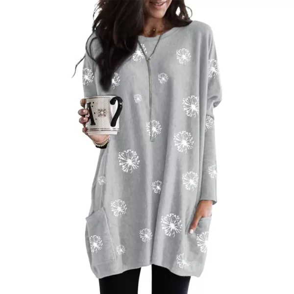 Dokotoo Womens Casual Long Sleeve Shirts Lightweight Sweatshirts Fashion Tunic Tops with Pockets