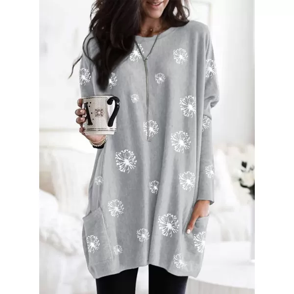 Dokotoo Womens Casual Long Sleeve Shirts Lightweight Sweatshirts Fashion Tunic Tops with Pockets