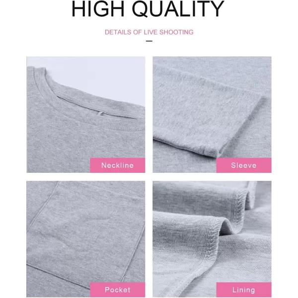 Dokotoo Womens Casual Long Sleeve Shirts Lightweight Sweatshirts Fashion Tunic Tops with Pockets