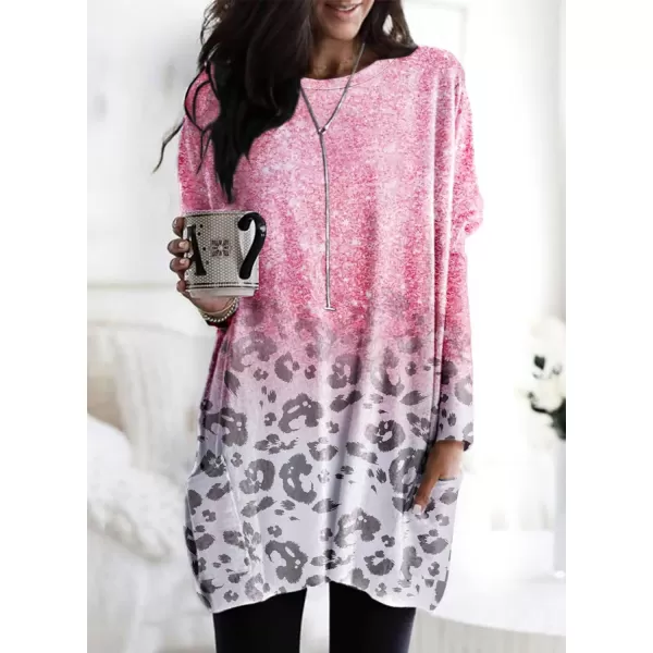 Dokotoo Womens Casual Long Sleeve Shirts Lightweight Sweatshirts Fashion Tunic Tops with Pockets
