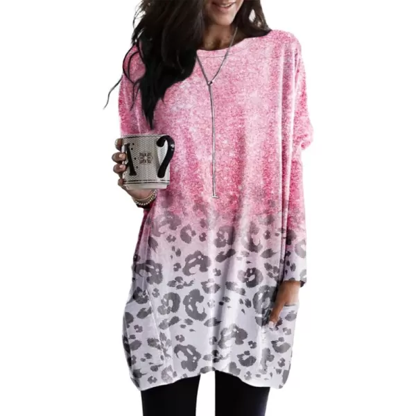 Dokotoo Womens Casual Long Sleeve Shirts Lightweight Sweatshirts Fashion Tunic Tops with Pockets