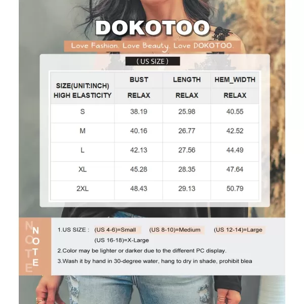 Dokotoo Women's Casual Loose Cold Shoulder Tops Halter Neck Hollowed Out Long Sleeve Shirts