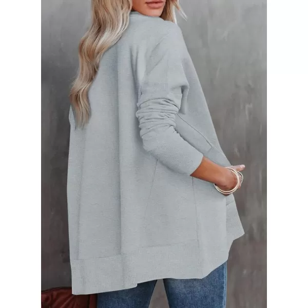 Dokotoo Women's Casual Oversized Half Zip Sweatshirts Long Sleeve Solid Color Pullover Jackets with Pockets