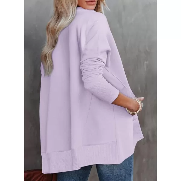 Dokotoo Women's Casual Oversized Half Zip Sweatshirts Long Sleeve Solid Color Pullover Jackets with Pockets