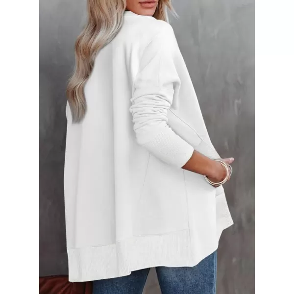 Dokotoo Women's Casual Oversized Half Zip Sweatshirts Long Sleeve Solid Color Pullover Jackets with Pockets