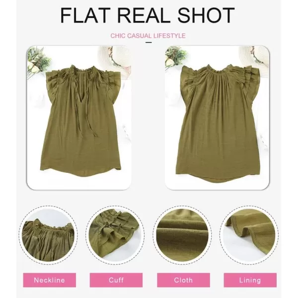 Dokotoo Women's Casual V Neck Tops Drawstring Short Sleeve T Shirt Blouses