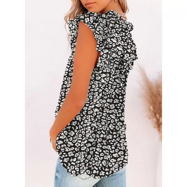 Dokotoo Women's Casual V Neck Tops Drawstring Short Sleeve T Shirt Blouses