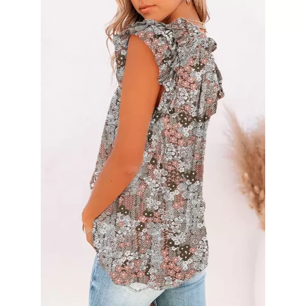 Dokotoo Women's Casual V Neck Tops Drawstring Short Sleeve T Shirt Blouses