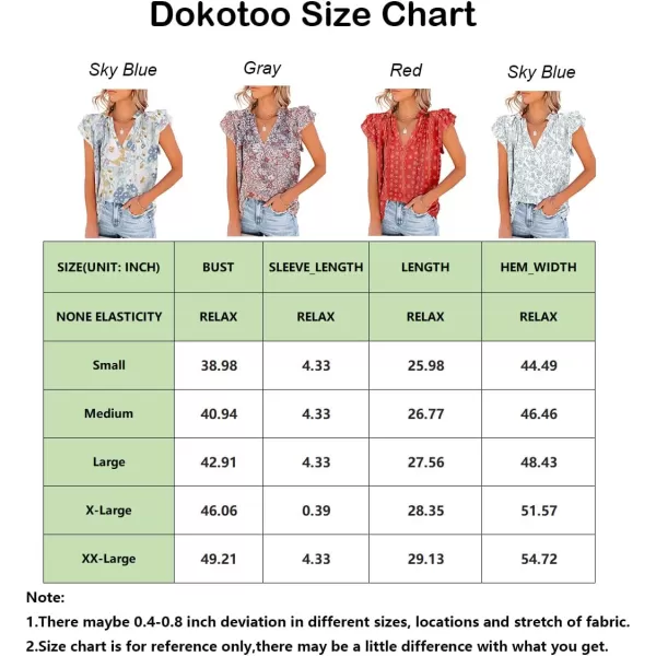 Dokotoo Women's Casual V Neck Tops Drawstring Short Sleeve T Shirt Blouses