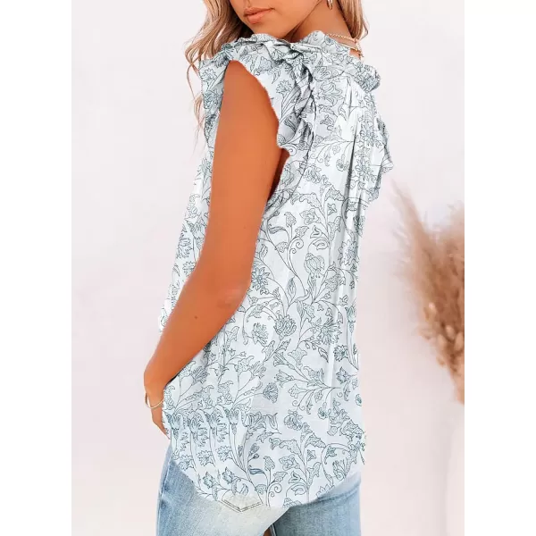 Dokotoo Women's Casual V Neck Tops Drawstring Short Sleeve T Shirt Blouses