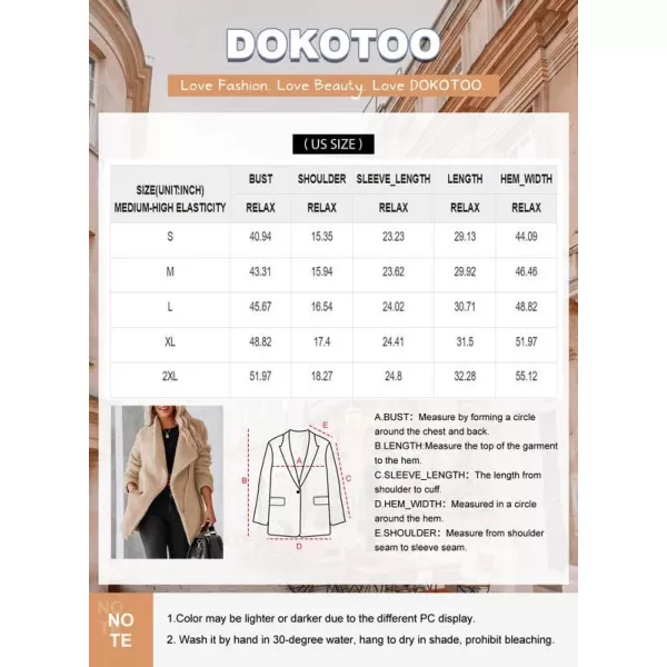 Dokotoo Womens Coats Lapel Collar Long Sleeve Asymmetric Zipper Fuzzy Fleece Jackets with Pockets
