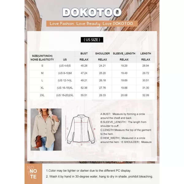 Dokotoo Womens Corduroy Button Down Shirts Boyfriend Long Sleeve Oversized Blouses Tops